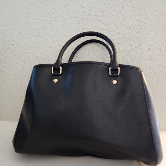 Like New Coach Margot Black Leather Shoulder Bag Purse - Picture 3 of 14